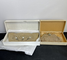 Vintage K  G Charlet Beaded Pearl Satin Evening Clutch  Unbranded Clutch