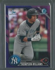 2016 BOWMAN CHROME DRAFT DOM THOMPSON-WILLIAMS YANKEES RC PURPLE REFRACTOR /250