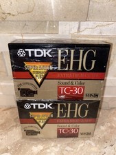 2 TDK E-HG TC-30 Extra High Grade VHS-C Camcorder Tape New