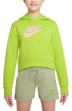 Nike Girl's Club Fleece Pullover Hoodie Atomic Green DC7206-321
