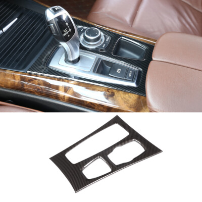 Carbon Gear Shift Box Panel Cover Trim Fits BMW X5 X6 E70 E71 2008-2013 US