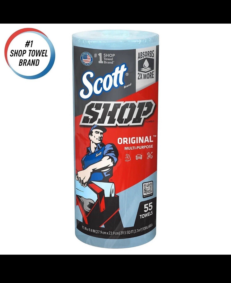 Shop Towels Blue Disposable Scott Shop Towels 55 Count (3-Pack - Main Image