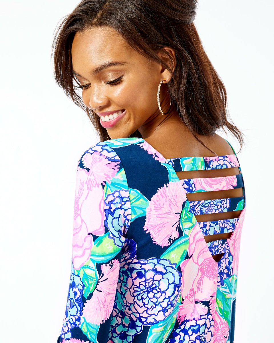 lilly pulitzer ophelia metallic swing dress Lilly Pulitzer | Dresses | Lilly Pulitzer Ophelia Black Gold Metallic 34  Sleeve Caged Mini Dress