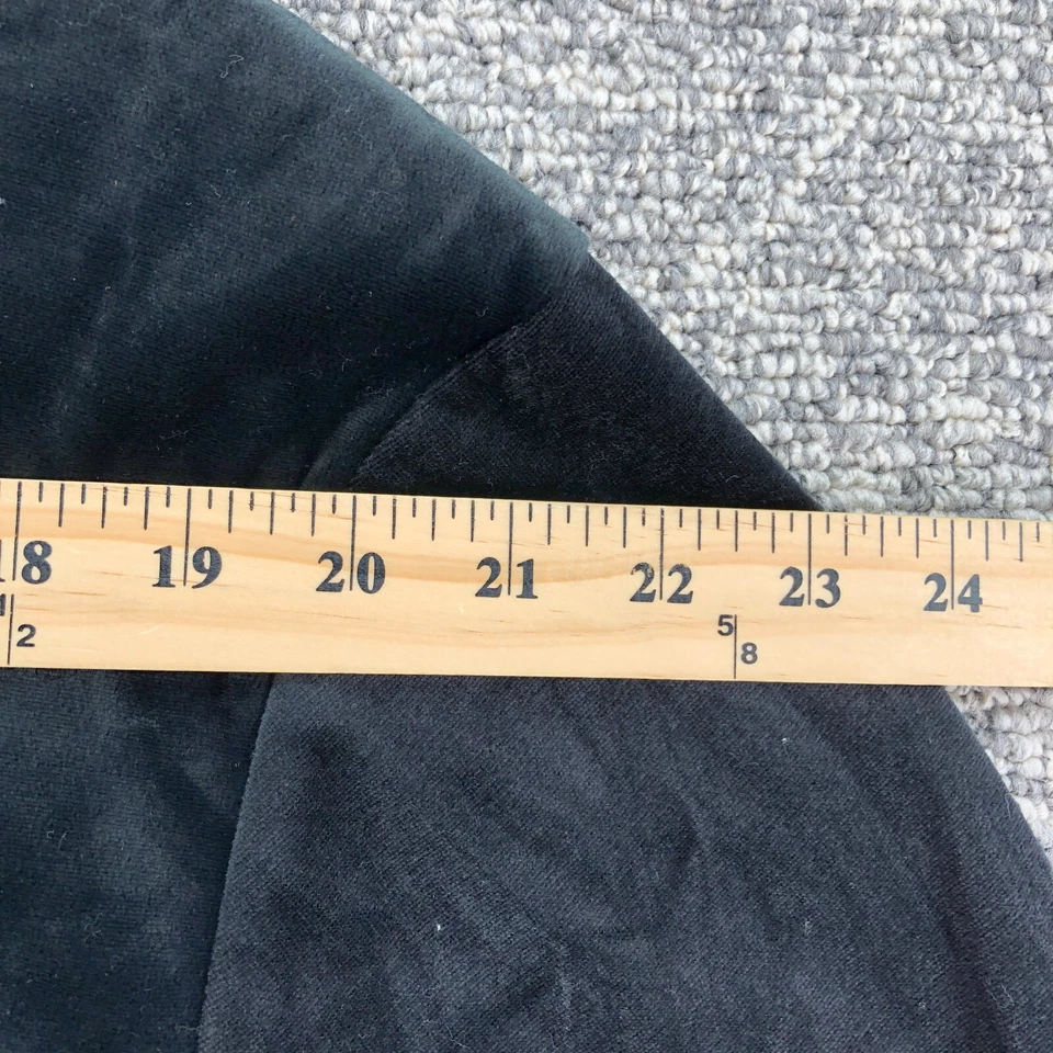 复古 Teddi 丝绒连帽衫运动衫黑色男式 L 码全拉链口袋 — 第 3/4 张图片