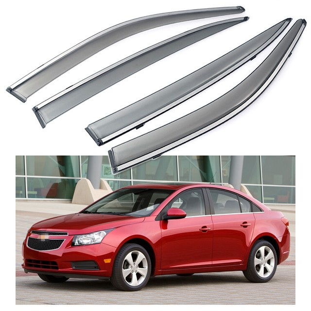 Car Window Visor Vent Shade Deflector Sun/Rain for Chevy Cruze Sedan
