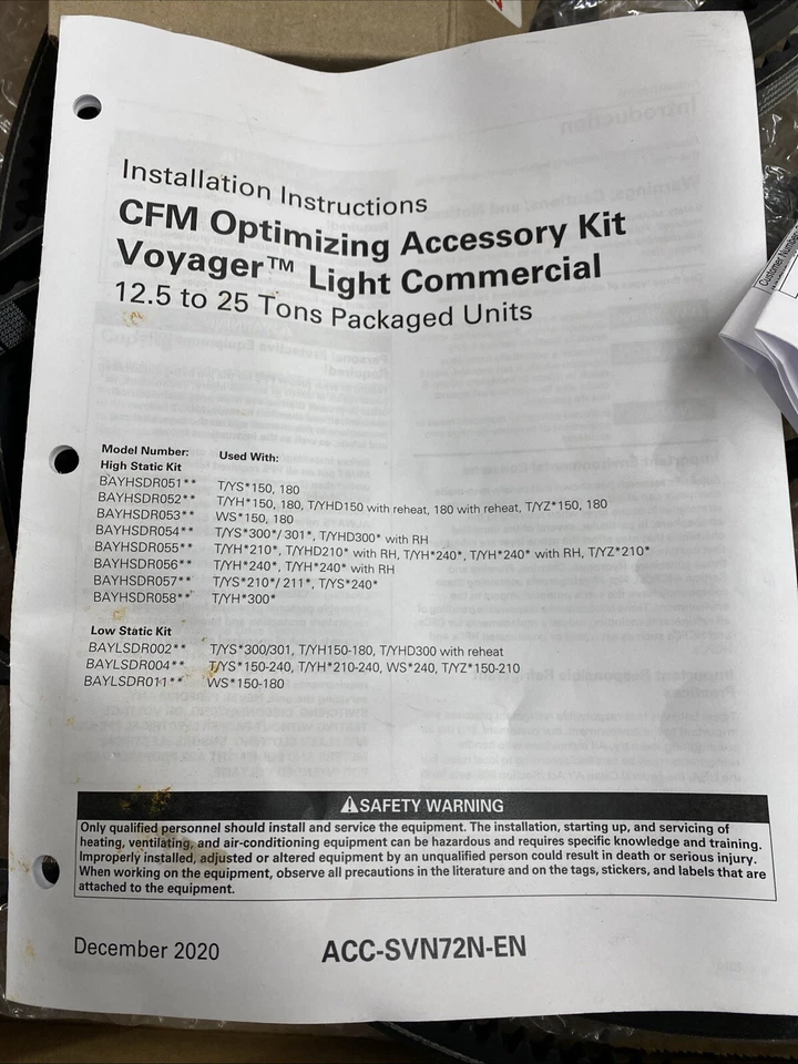 cfm optimizing accessory kit voyager light commercial Foto 2 de 4
