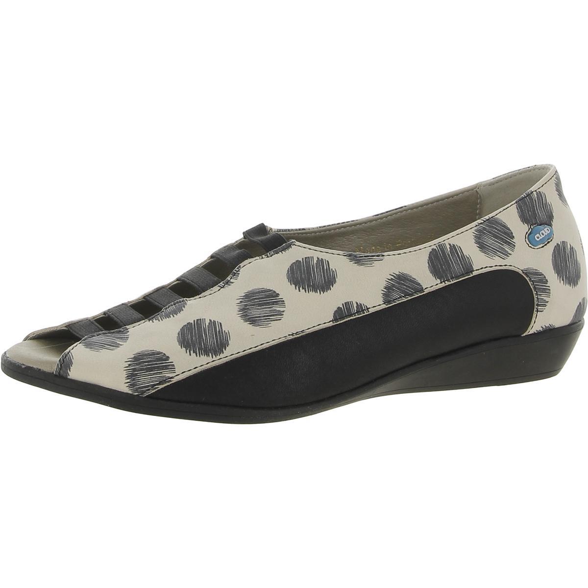 Женская обувь Cloud Shootwear на плоской подошве из кожи черного цвета и слоновой кости, размер 37, средний (B, M), BHFO 2200