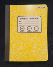 Unison Composition Books College Ruled 80 Sheets each 9.75 X 7.5 Yellow