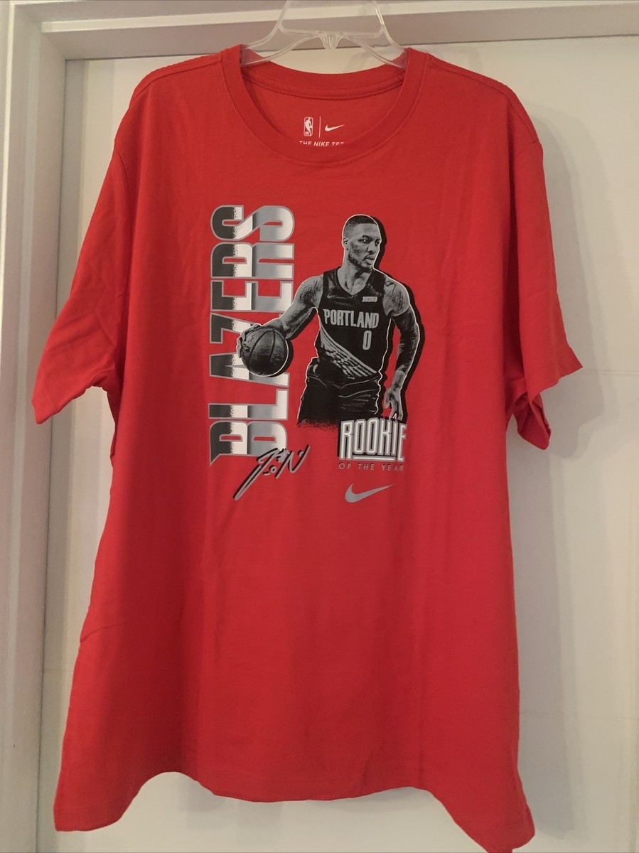NEW Nike Damian Lillard Portland Trailblazers Shirt Rookie Of The Year  Dolla XXL