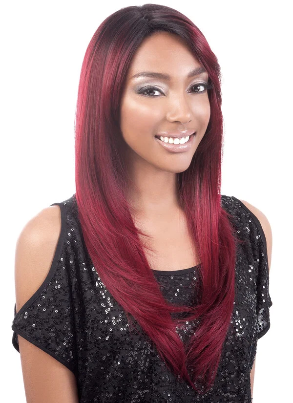 Синтетический теплостойкий парик STELLA от Motown Tress — ДЛИННАЯ БОКОВАЯ ПОЛОСА 24 дюйма - Изображение 2 из 4