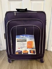 Olympia U.S.A Luggage Marion Expandable Suitcase 25’ ,Plum