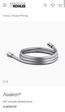 KOHLER K-98359-CP Awaken 60-Inch Smooth Shower Hose, Polished Chrome