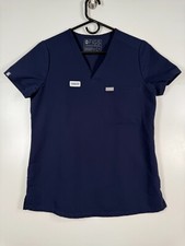 Figs Womens Catarina 1 Pocket Nurse Scrub Top Medical Uniform Blue Sz XS 18.5x26