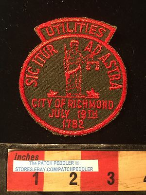 #ad Vintage Gas amp; Electric Twill Patch PUBLIC UTILITIES RICHMOND Virginia O00S $5.35