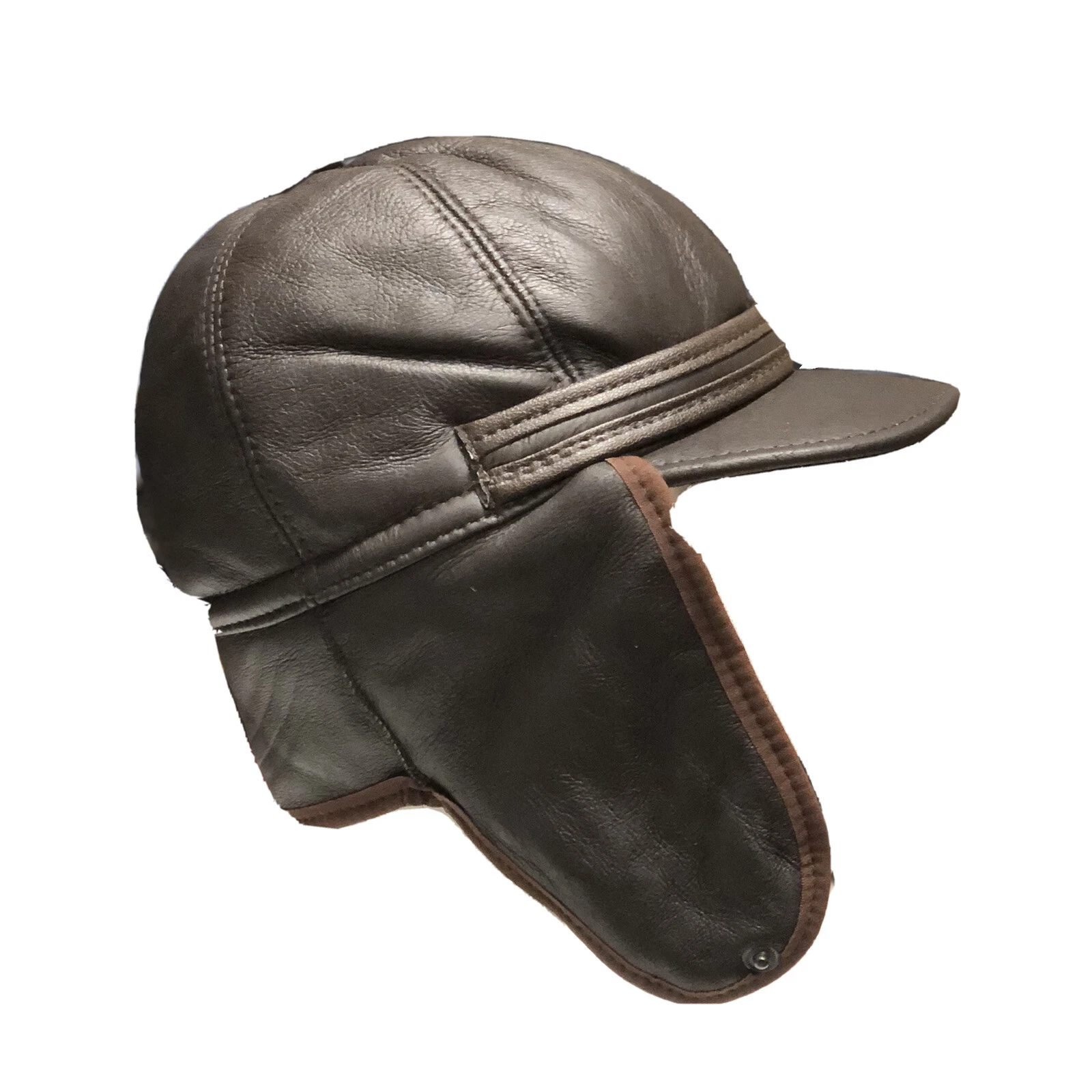 Real Sheepskin Bomber Hat Very Warm Shearing Leather Trapper Hunting Wool Lining
Opens in a new wind