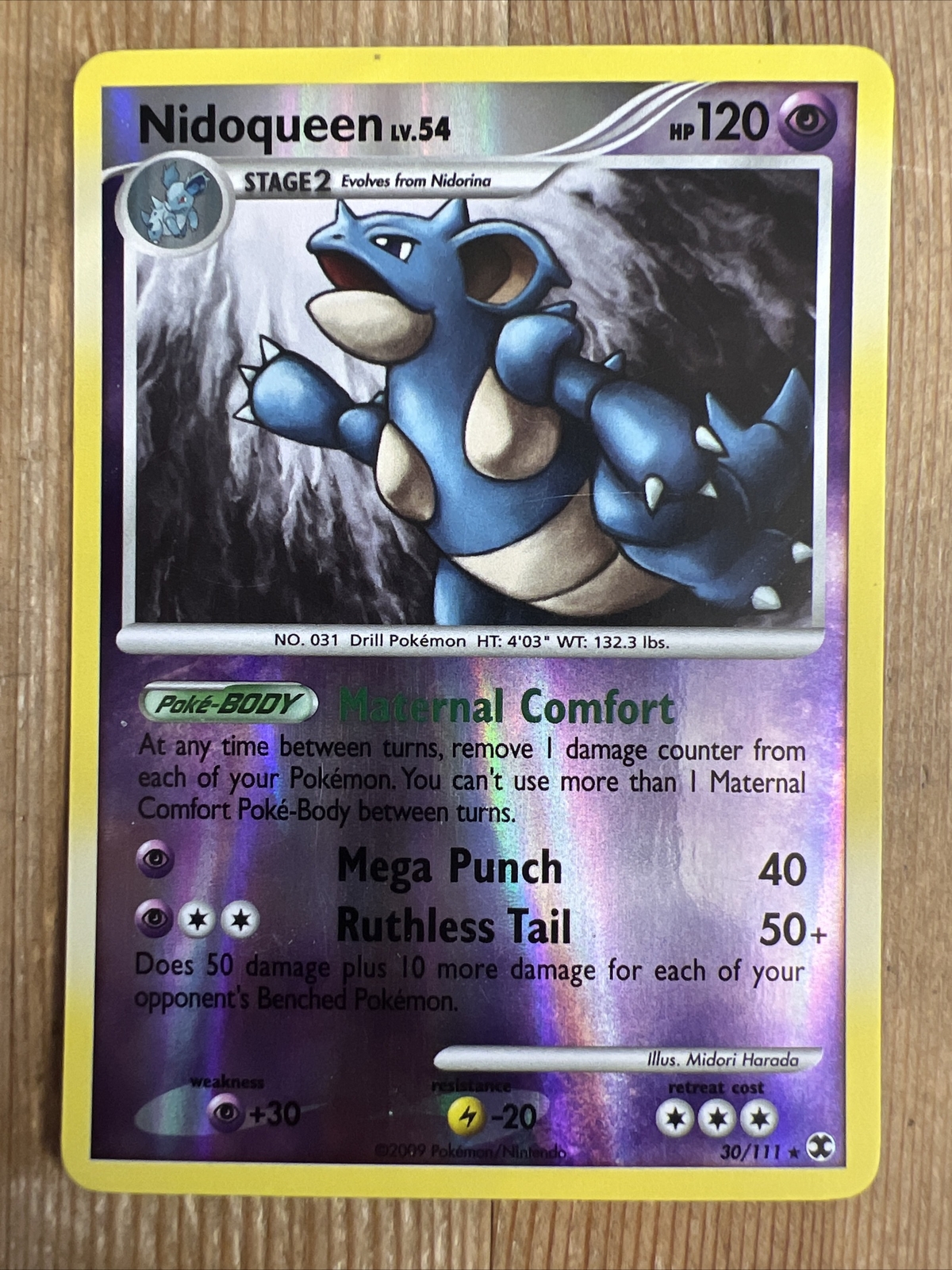 Nidoqueen - 30/111 - Pokemon Rising Rivals Reverse Holo Rare LP