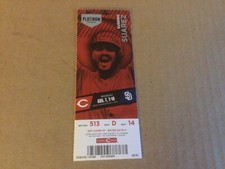 REDS 2017 TICKET STUB 8/7/17 vs PADRES~Patrick Kivlehan FIRST CAREER GRAND SLAM