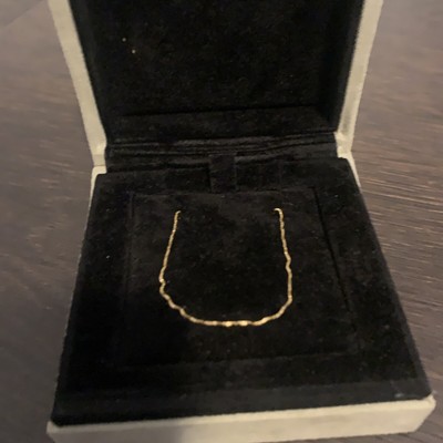 18k HGE 925 Chain Thin Box Link Very SHINY NEW
