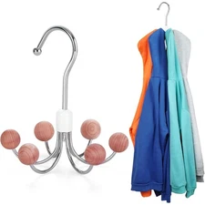 360 Degree Swivel Purse Hanger with 6 Balls, Scarf Hanger, Bra Hanger,