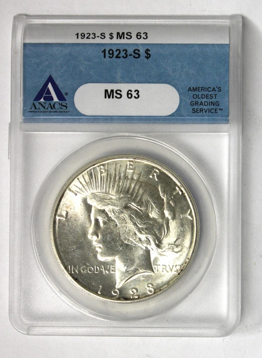 MS 63 Graded 1923 Year Peace Dollars (1921-1935) for sale | eBay