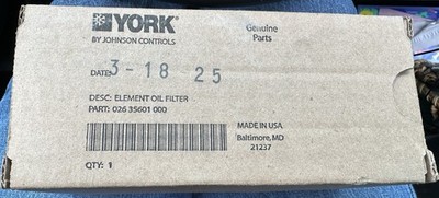 YORK 026-35601-000 Controls Oil Filter Central Air Conditioning Compressor NEW