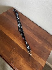 Harry Potter Lanyard ID Badge Key Holder Black White Glasses Owl 9 3/4 School