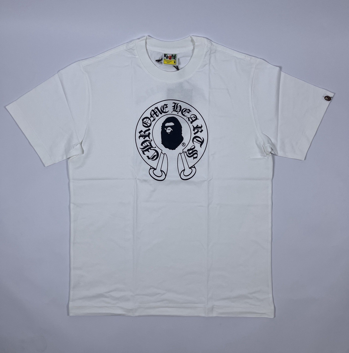 BAPE A Bathing Ape Chrome Hearts Baby Milo Graphic Tee White Size