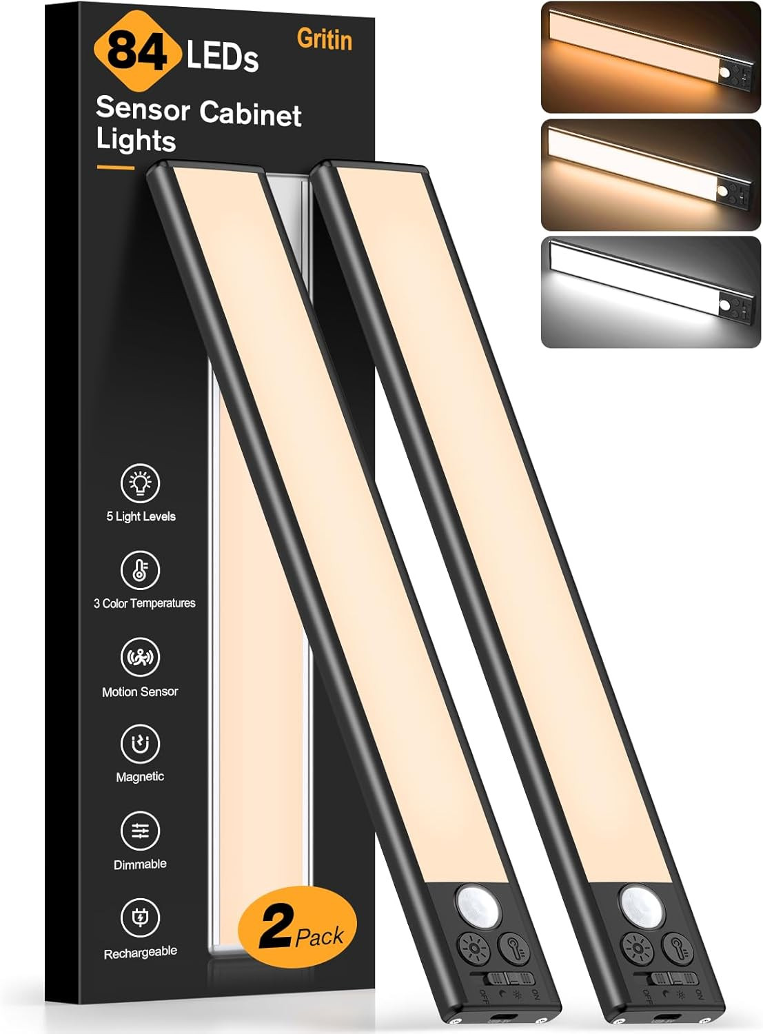 Lampe de placard LED pour supprimer les zones sombres sans installation électrique