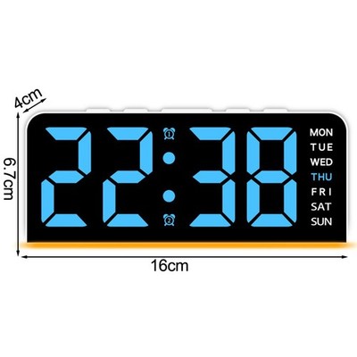 Digital Clock Snooze Clock Adjustable Brightness Levels Date Display Feature