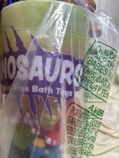 NEW Tub Works Dinosaur Mold-Free Bath Toys 6-Pack - Sealed Bag - No Hole