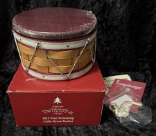 Longaberger 2012 Little Drum Basket 5  w/ Box...