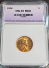 1936 LINCOLN CENT RED