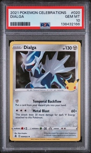 2021 POKEMON CELEBRATIONS #020 DIALGA PSA 10