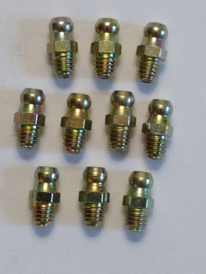 6mm x 1mm Straight Grease Zerk  Fitting 10pcs  (6000)
