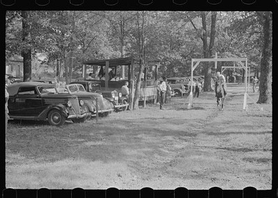 Photo:Accokeek Maryland 1937 Jousting Tournament Ring Lance Horseback