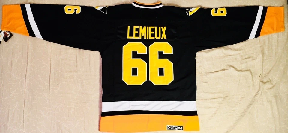 1992 Jaromir Jagr 匹兹堡企鹅路黑色球衣 — 第 2/4 张图片