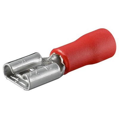 Wentronic FSH 6.4 R (100 Stk.) Flachsteckhülsen rot # 17002