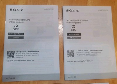 Sony X5100 instruction booklet manual guide English And Spanish With Extra