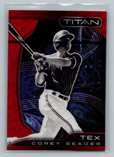 2022 Panini Chronicles #23 Corey Seager /199 Titan Ruby Wave Texas Rangers