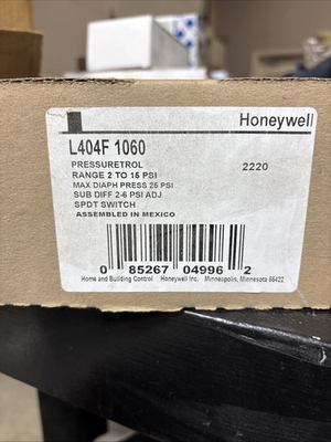 #ad Pressuretrol Honeywell L404F 1060 Pressure Controller 2 15 PSIG l Auto Reset $100.00