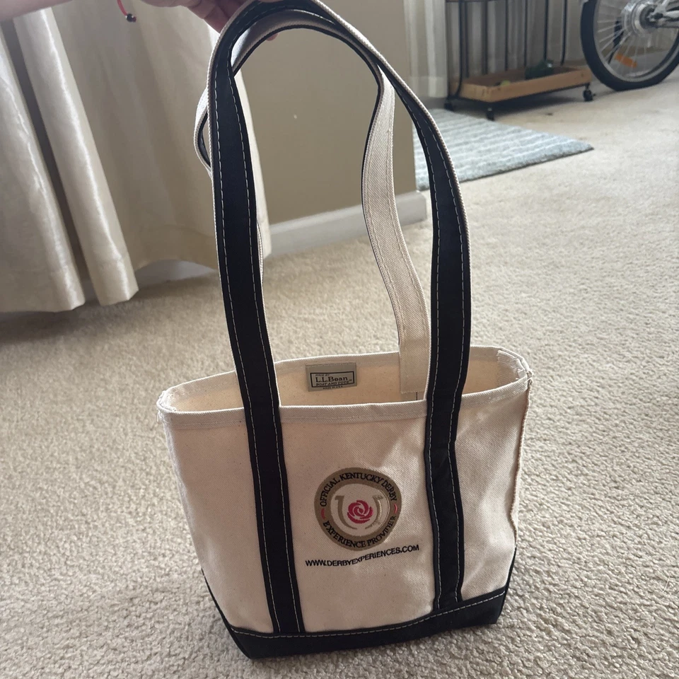 BOLSO DE MANO OFICIAL DE LONA LL Bean PROVEEDOR DE EXPERIENCIA DEL DERBY DE KENTUCKY De colección 13X9 Foto 2 de 4