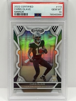 2022 Panini Certified - Rookies Chris Olave #113 Mirror /325 (RC) PSA 10