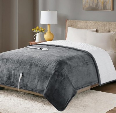 Sherpa Heated Blanket Twin Size, Soft Electric Blankets Washable | Controller...