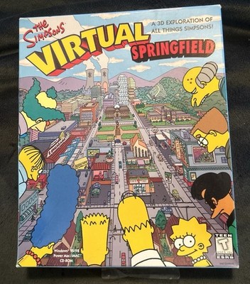 The Simpsons Virtual Springfield PC CD-ROM Disc Great Condition 95/98 Mac