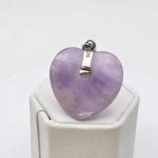 Vintage BOMA Amethyst Heart Pendant 925 Sterling Silver Signed FREE $HIPPING!!