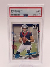Panini 2023 Donruss C.J. Stroud Rated Rookie #339 Texans PSA 9 Card