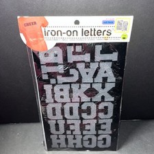 Dritz Iron-On Letters Soft Flock 1-1/2" Athletic-Black AT150L-BK
