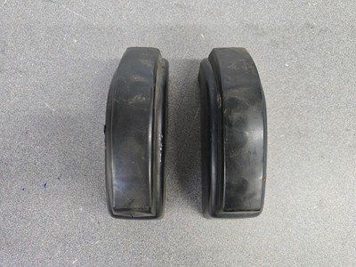 NICE PAIR USED ORIGINAL GENUINE PORSCHE 911S BLACK REAR BUMPER HORNS NLA #31