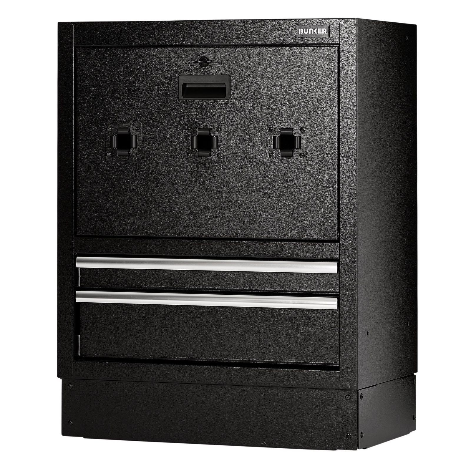 Bunker Black Modular 2 Drawer Hose Reel Storage Floor Cabinet - Image 7