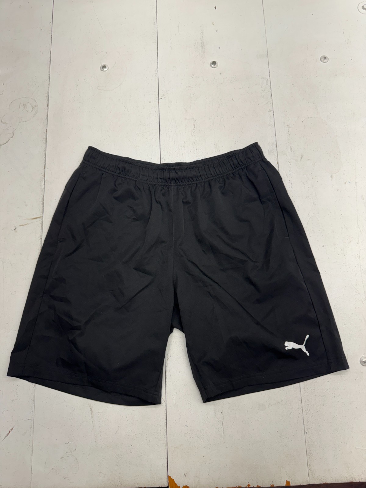 Puma Solid Black Basic Casual Drawstring Athletic… - image 1